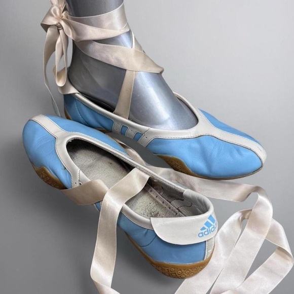adidas Shoes - adidas Blue and Cream Ballet Flats
